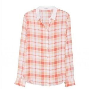 Equipment Audrey Plaid Silk Blouse